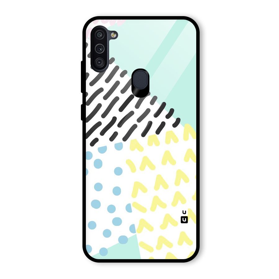 Abstract Pastel Glass Back Case for Galaxy M11