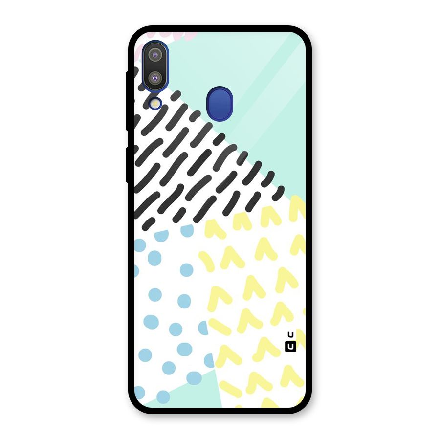 Abstract Pastel Glass Back Case for Galaxy M20