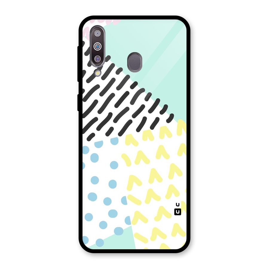 Abstract Pastel Glass Back Case for Galaxy M30