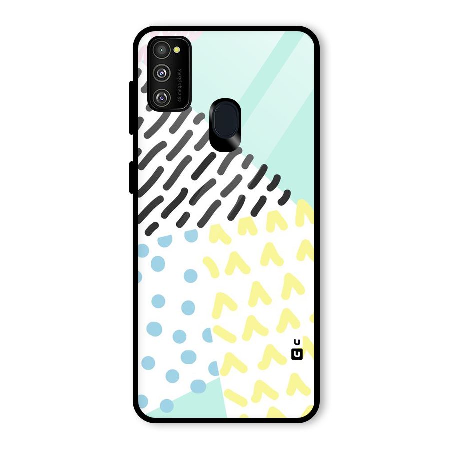 Abstract Pastel Glass Back Case for Galaxy M30s