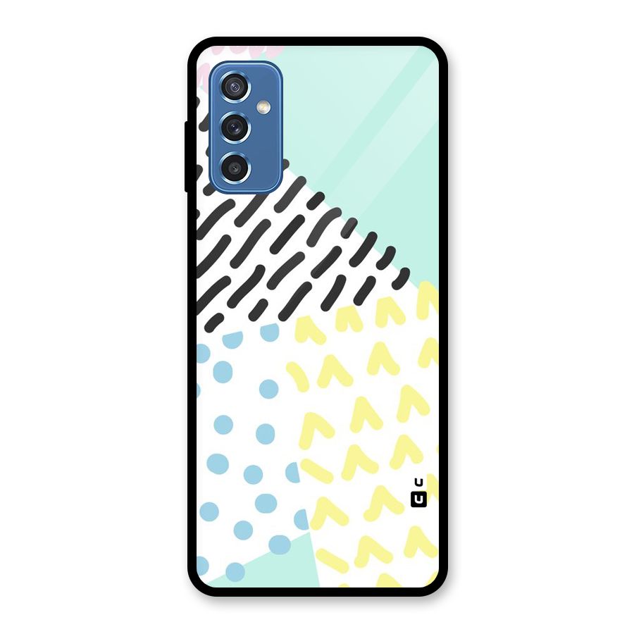 Abstract Pastel Glass Back Case for Galaxy M52 5G