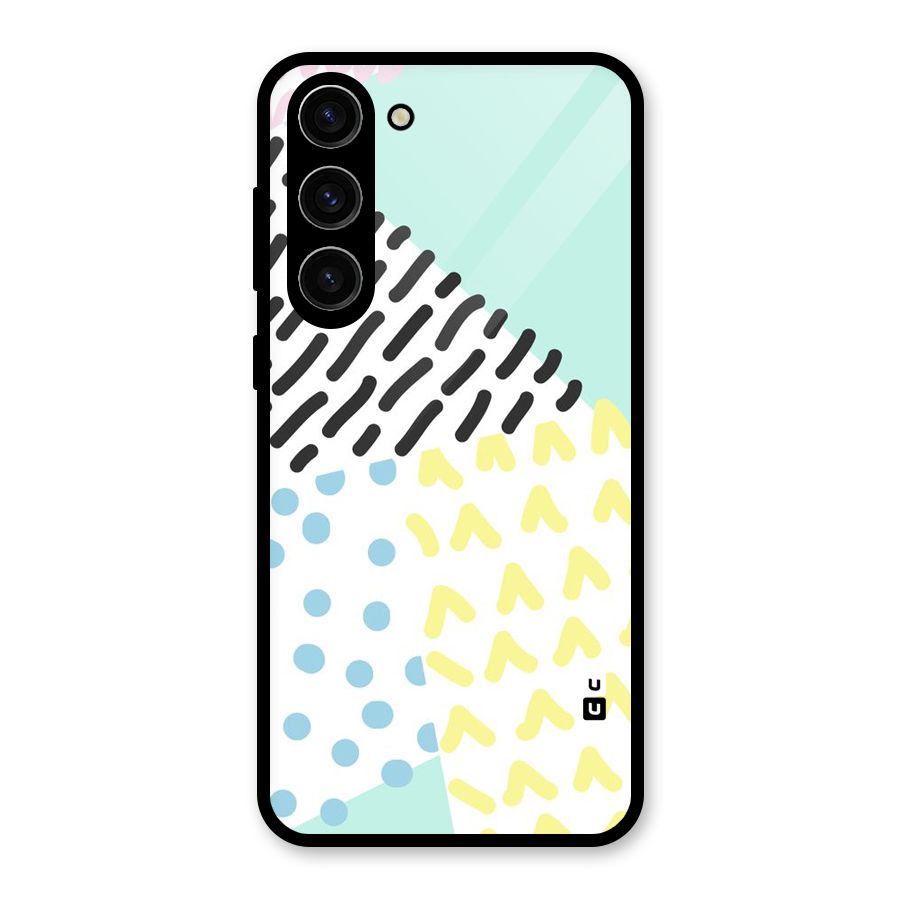 Abstract Pastel Glass Back Case for Galaxy S23 Plus