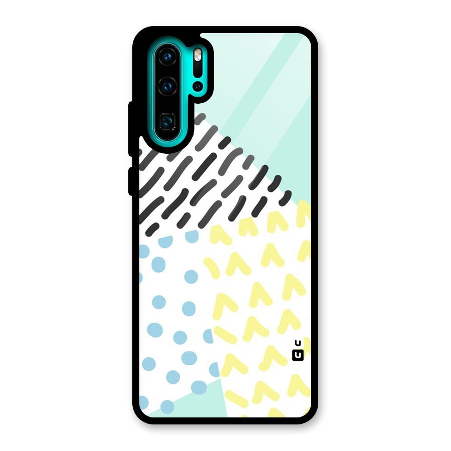 Abstract Pastel Glass Back Case for Huawei P30 Pro