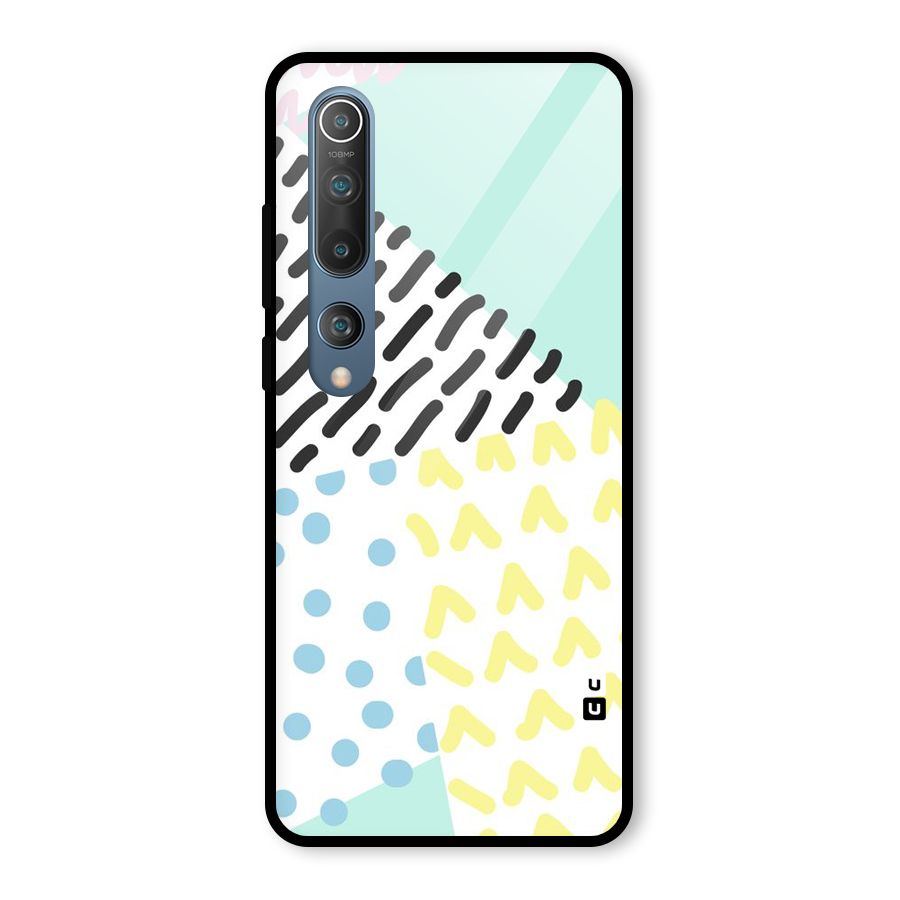 Abstract Pastel Glass Back Case for Mi 10