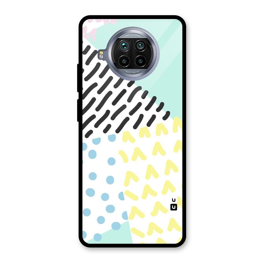Abstract Pastel Glass Back Case for Mi 10i