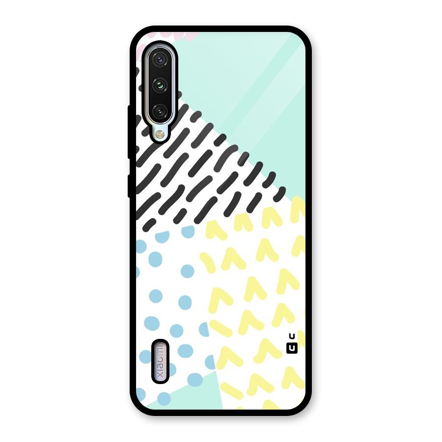 Abstract Pastel Glass Back Case for Mi A3