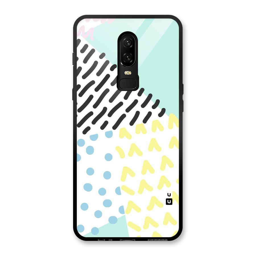 Abstract Pastel Glass Back Case for OnePlus 6