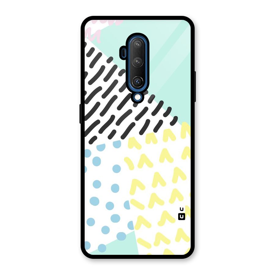 Abstract Pastel Glass Back Case for OnePlus 7T Pro