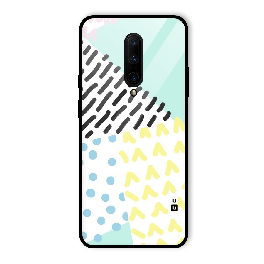 Abstract Pastel Glass Back Case for OnePlus 7 Pro