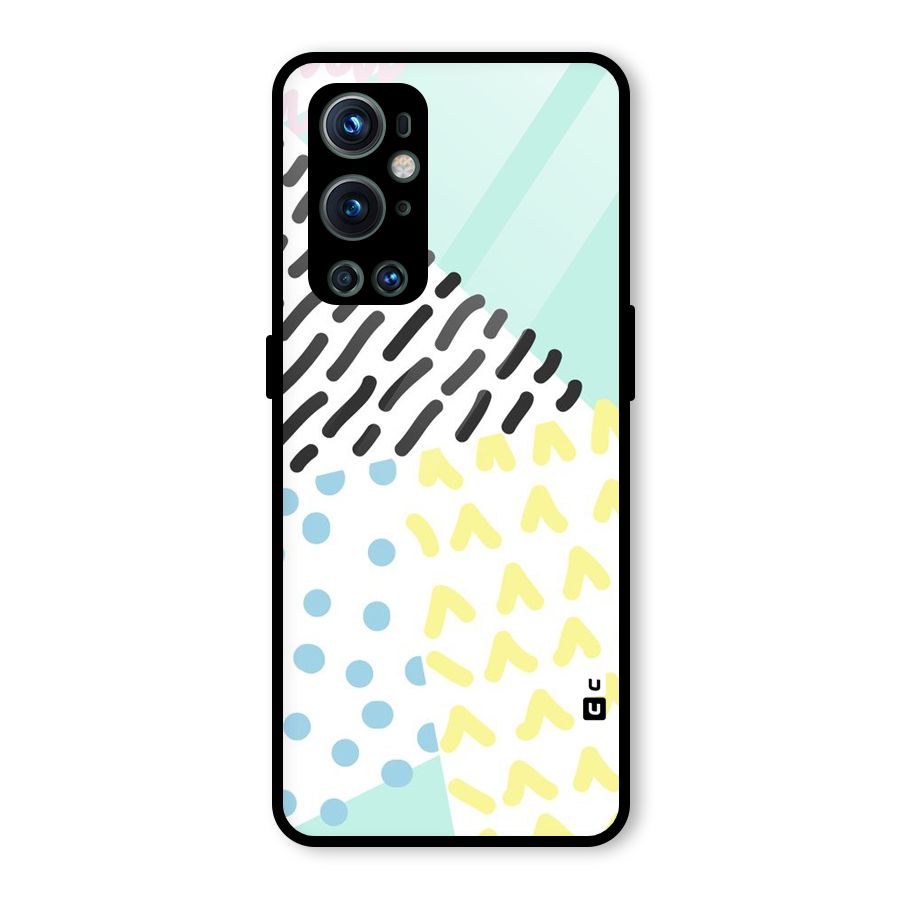 Abstract Pastel Glass Back Case for OnePlus 9 Pro