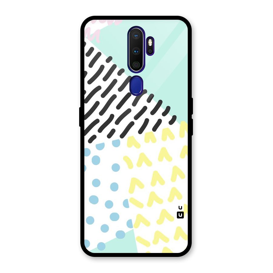 Abstract Pastel Glass Back Case for Oppo A9 (2020)