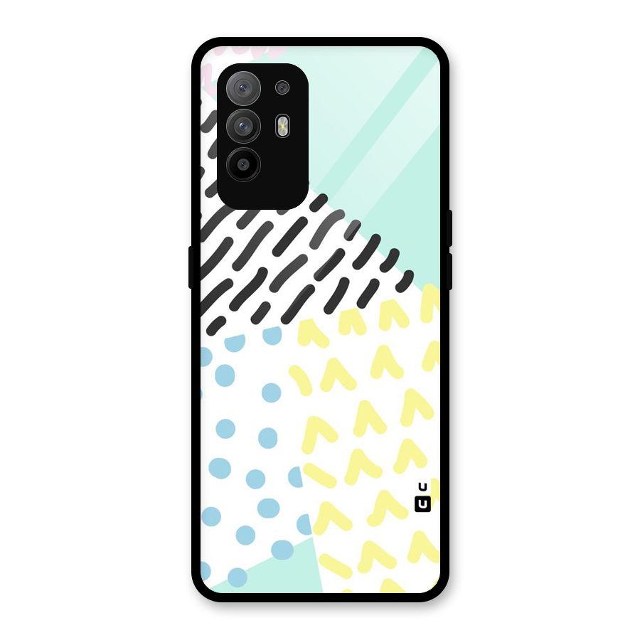 Abstract Pastel Glass Back Case for Oppo F19 Pro Plus 5G