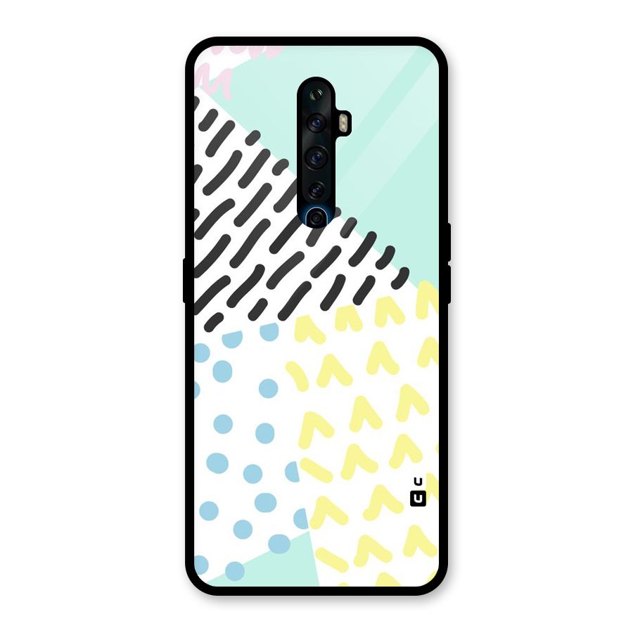 Abstract Pastel Glass Back Case for Oppo Reno2 Z