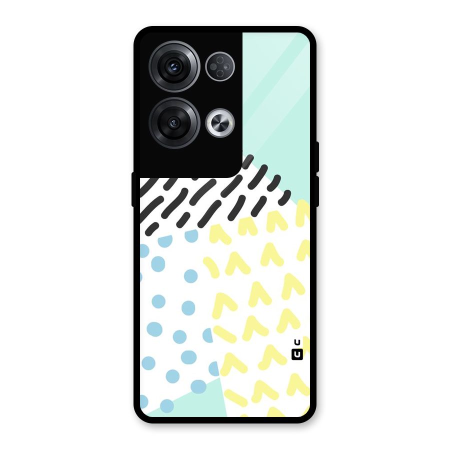 Abstract Pastel Glass Back Case for Oppo Reno8 Pro 5G