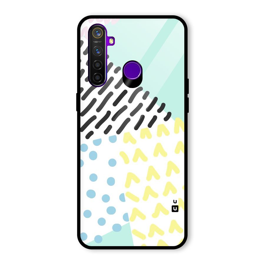 Abstract Pastel Glass Back Case for Realme 5 Pro