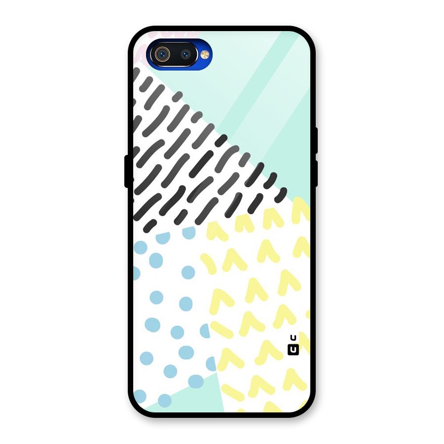 Abstract Pastel Glass Back Case for Realme C2