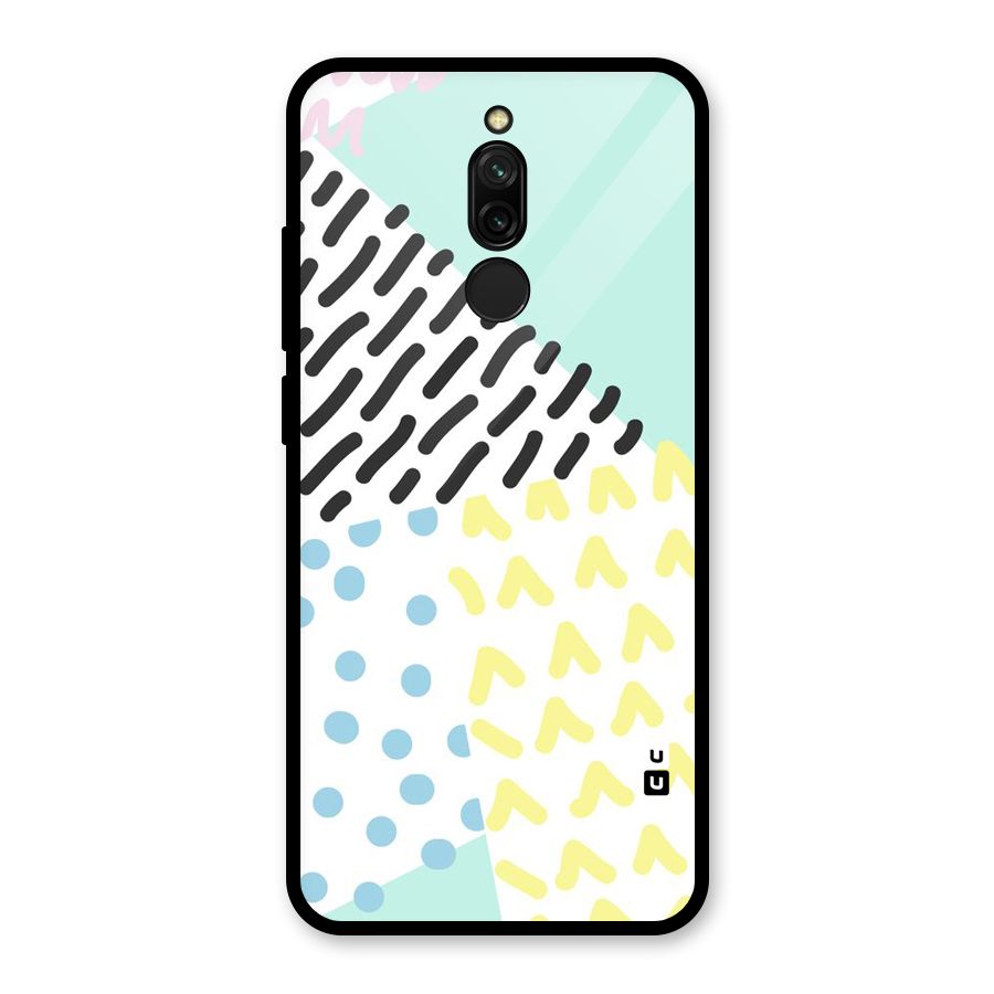Abstract Pastel Glass Back Case for Redmi 8
