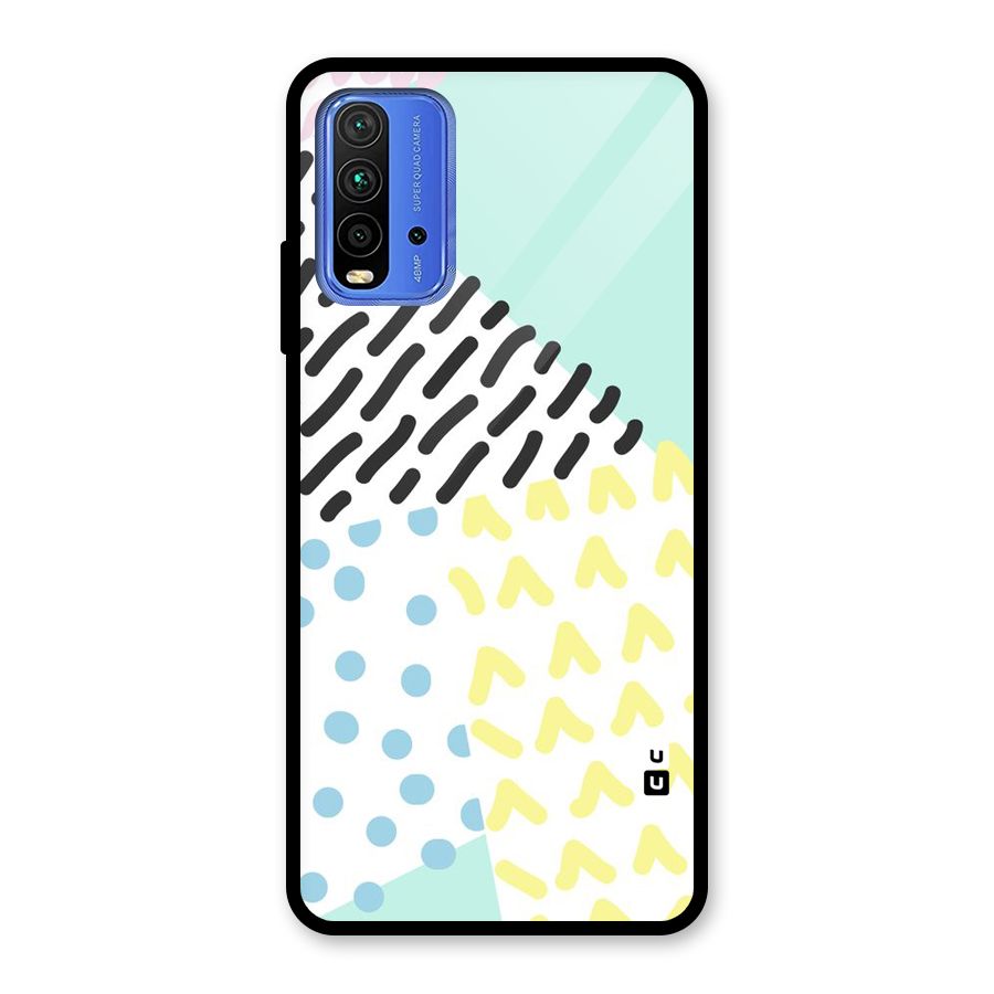 Abstract Pastel Glass Back Case for Redmi 9 Power