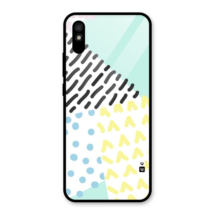 Abstract Pastel Glass Back Case for Redmi 9i