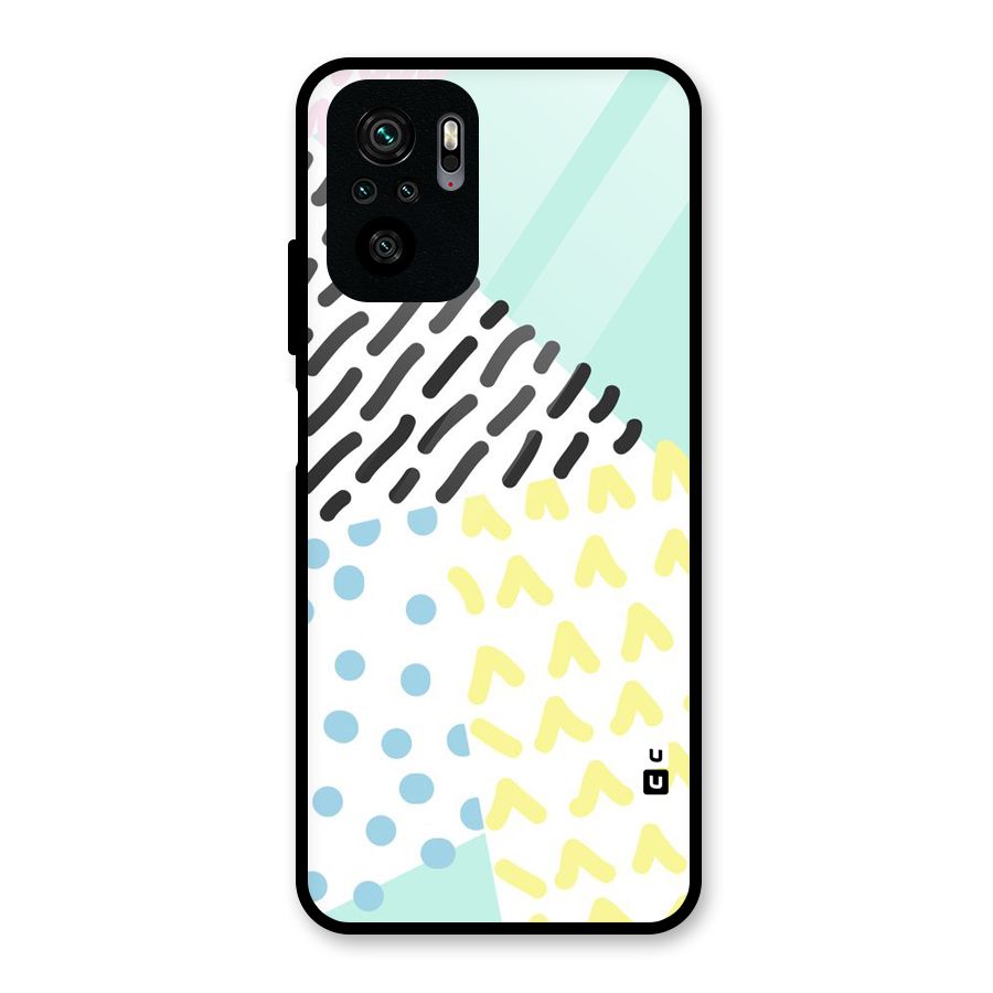 Abstract Pastel Glass Back Case for Redmi Note 10S