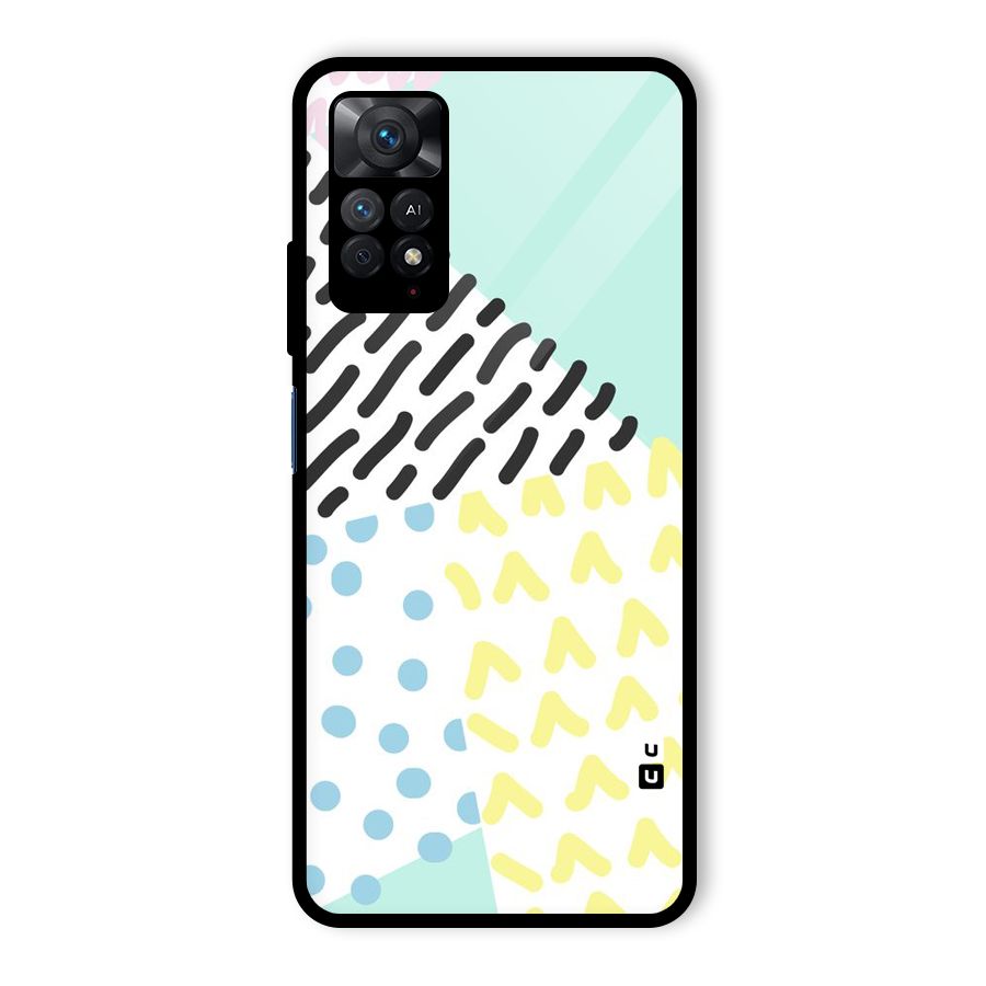 Abstract Pastel Glass Back Case for Redmi Note 11 Pro
