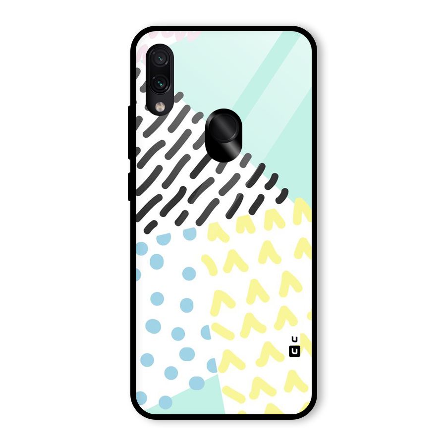 Abstract Pastel Glass Back Case for Redmi Note 7 Pro