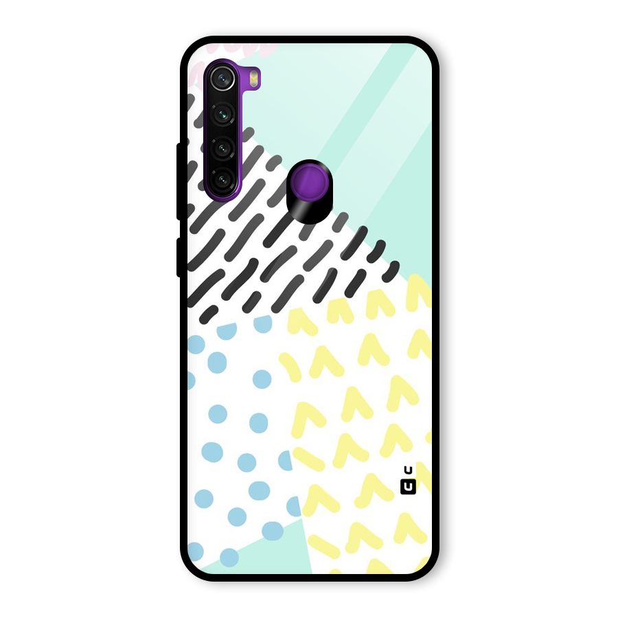 Abstract Pastel Glass Back Case for Redmi Note 8
