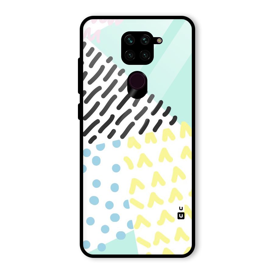 Abstract Pastel Glass Back Case for Redmi Note 9