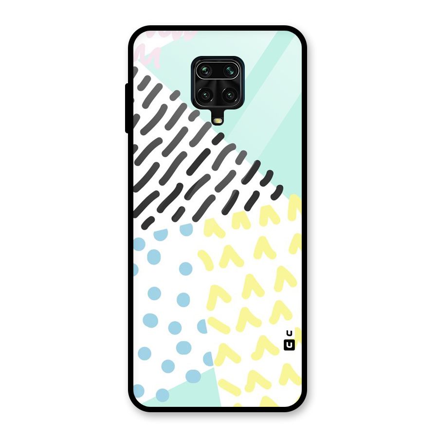 Abstract Pastel Glass Back Case for Redmi Note 9 Pro