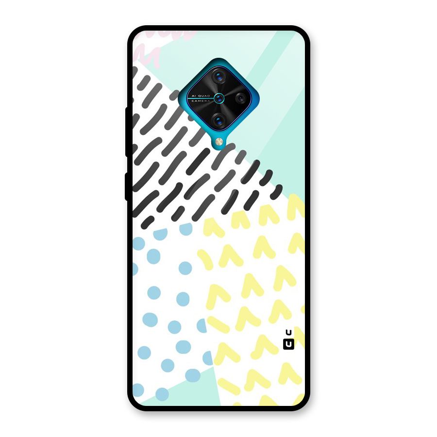 Abstract Pastel Glass Back Case for Vivo S1 Pro