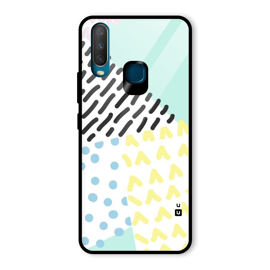 Abstract Pastel Glass Back Case for Vivo U10