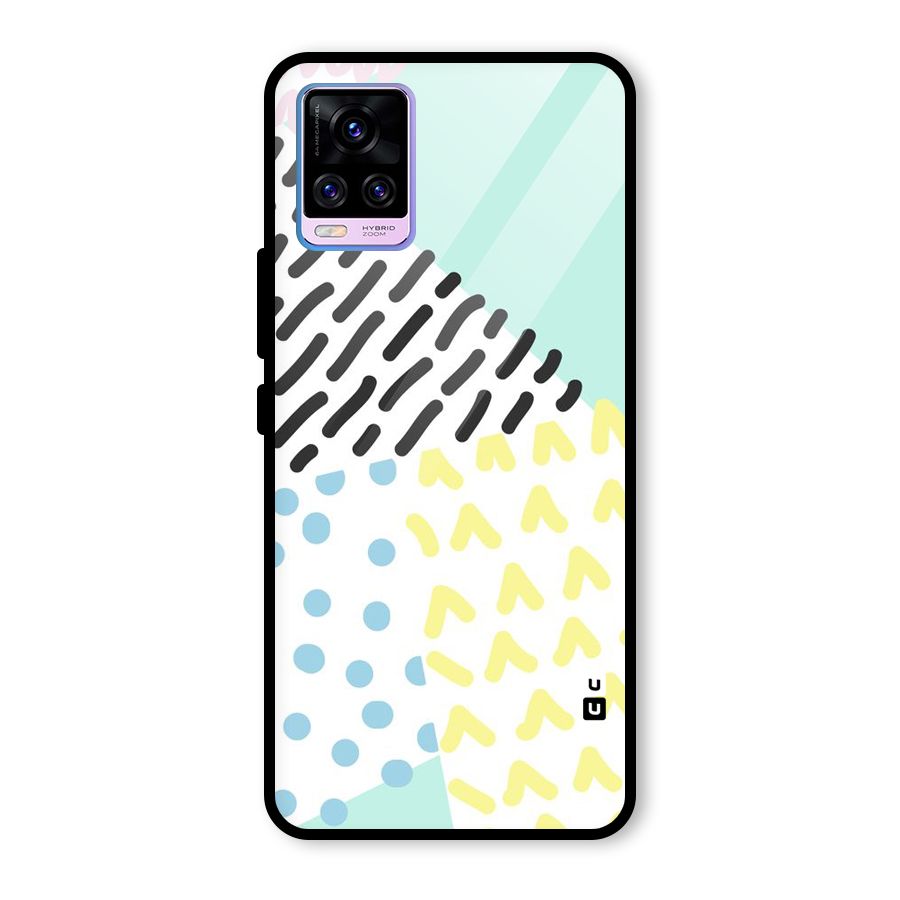 Abstract Pastel Glass Back Case for Vivo V20 Pro