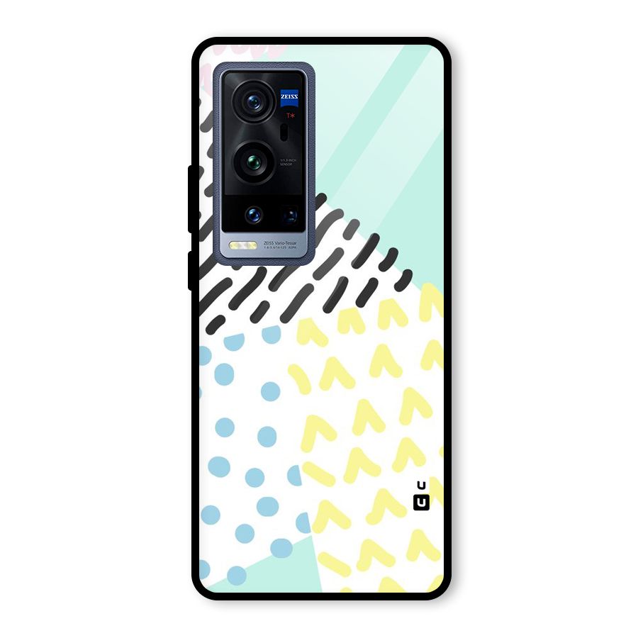 Abstract Pastel Glass Back Case for Vivo X60 Pro Plus