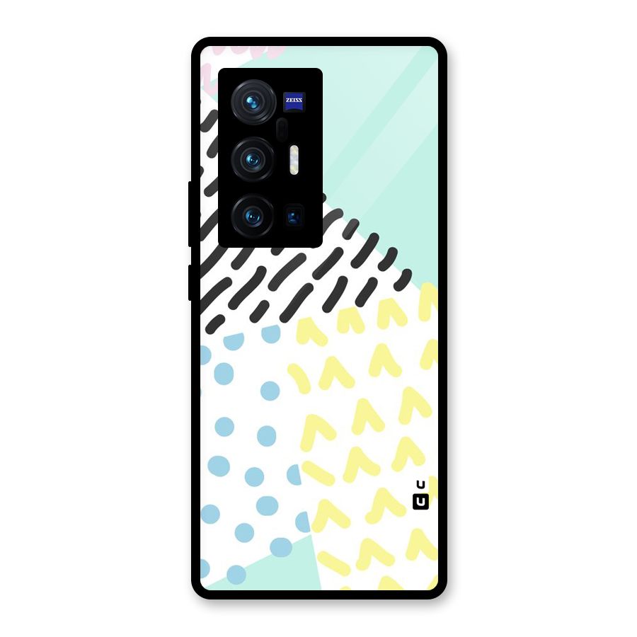 Abstract Pastel Glass Back Case for Vivo X70 Pro Plus