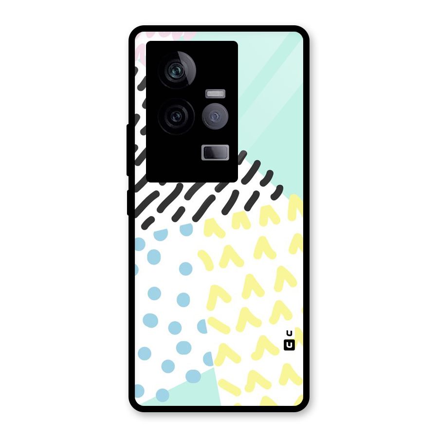Abstract Pastel Glass Back Case for Vivo iQOO 11 5G