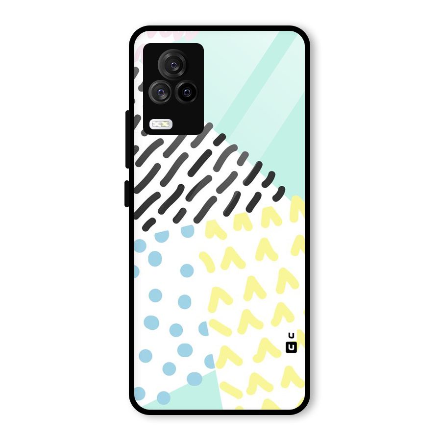 Abstract Pastel Glass Back Case for Vivo iQOO 7 Legend 5G