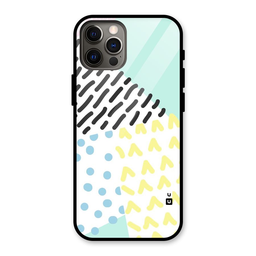 Abstract Pastel Glass Back Case for iPhone 12 Pro