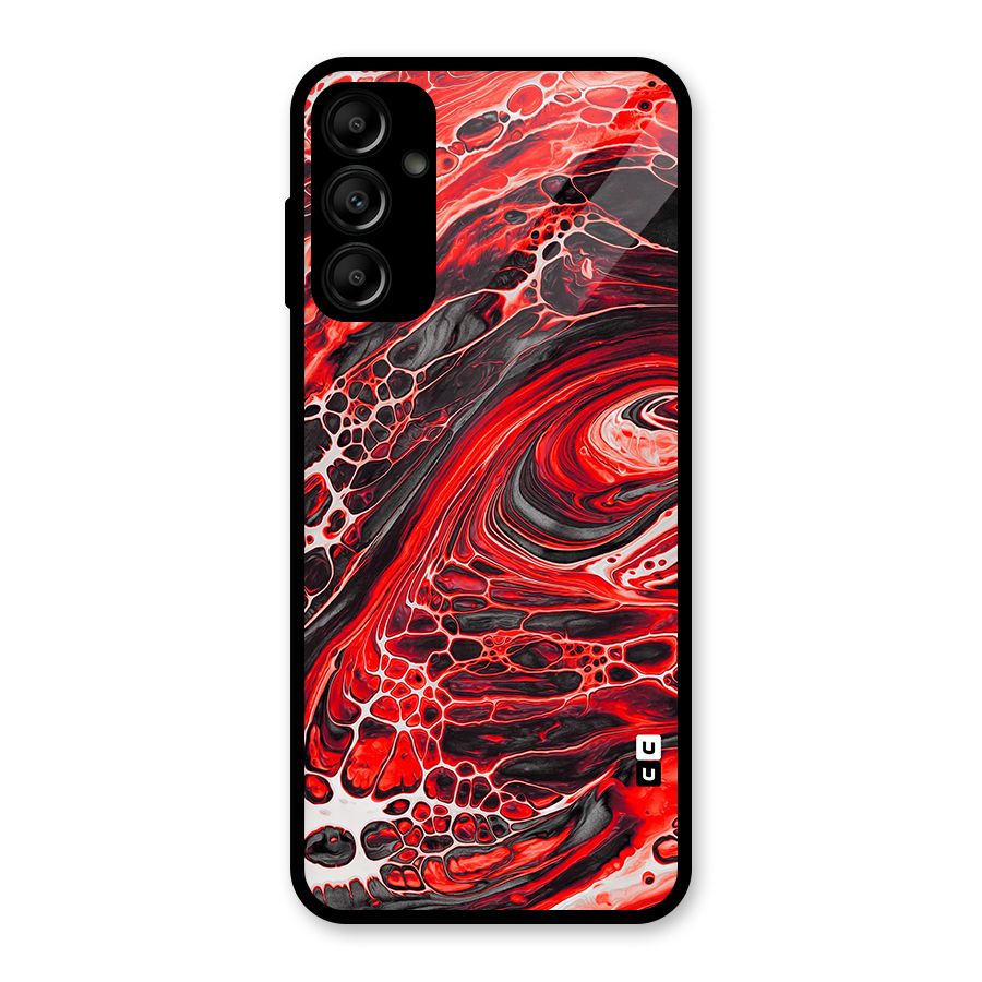 Abstract Pattern Gradient Marbled Glass Back Case for Galaxy A14 5G