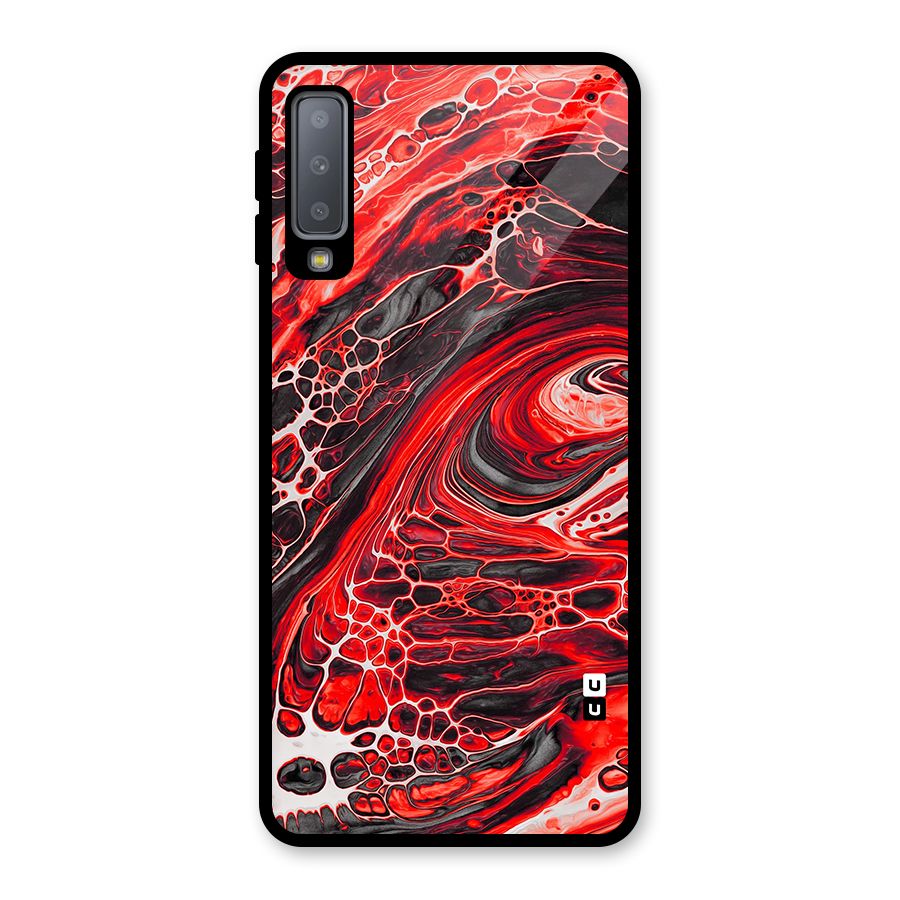 Abstract Pattern Gradient Marbled Glass Back Case for Galaxy A7 (2018)