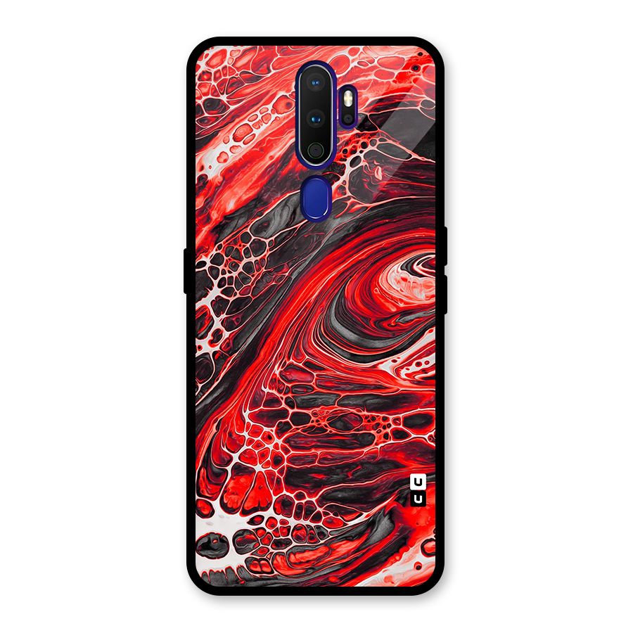 Abstract Pattern Gradient Marbled Glass Back Case for Oppo A9 (2020)