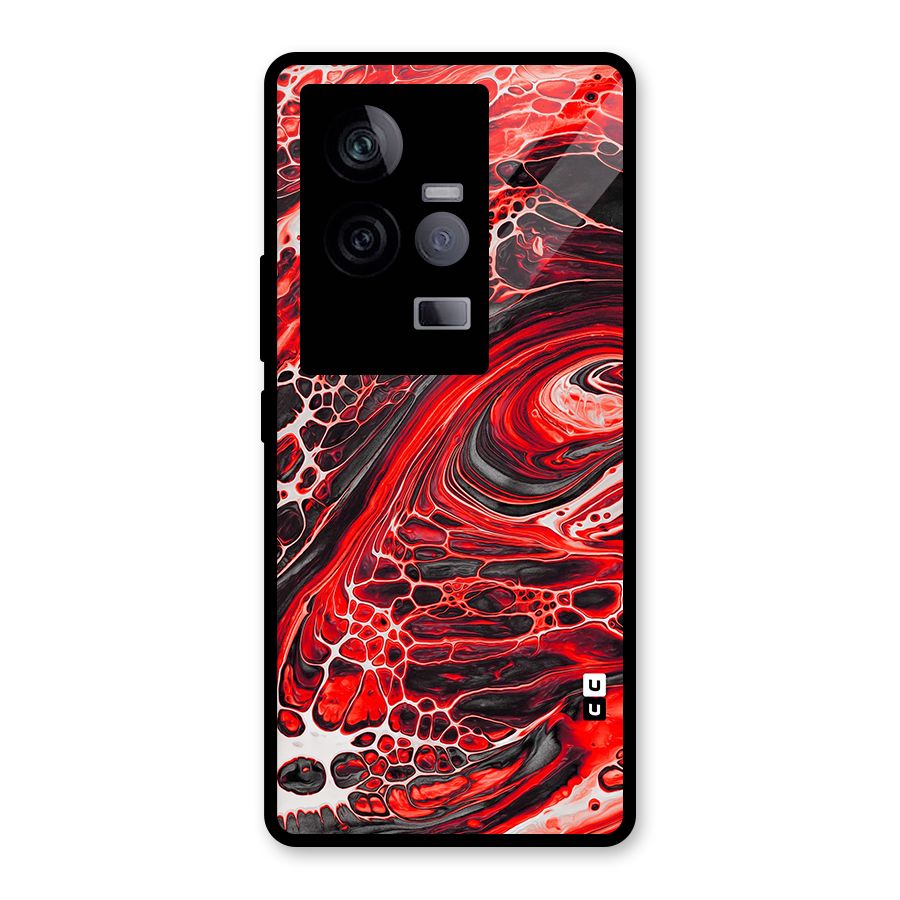 Abstract Pattern Gradient Marbled Glass Back Case for Vivo iQOO 11 5G