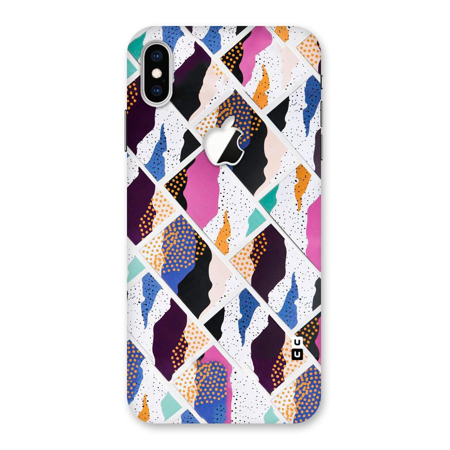 Abstract Polka Back Case for iPhone XS Max Apple Cut