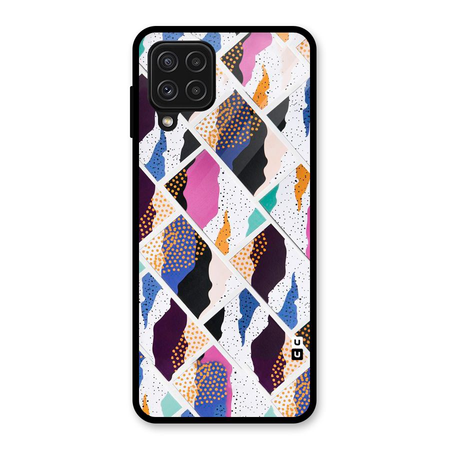 Abstract Polka Glass Back Case for Galaxy A22 4G