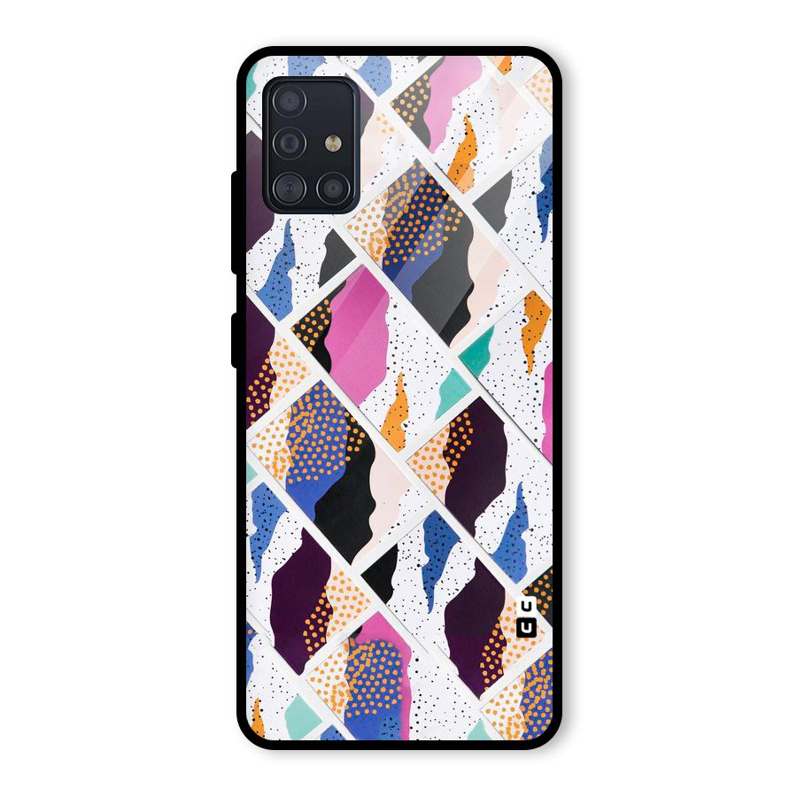 Abstract Polka Glass Back Case for Galaxy A51