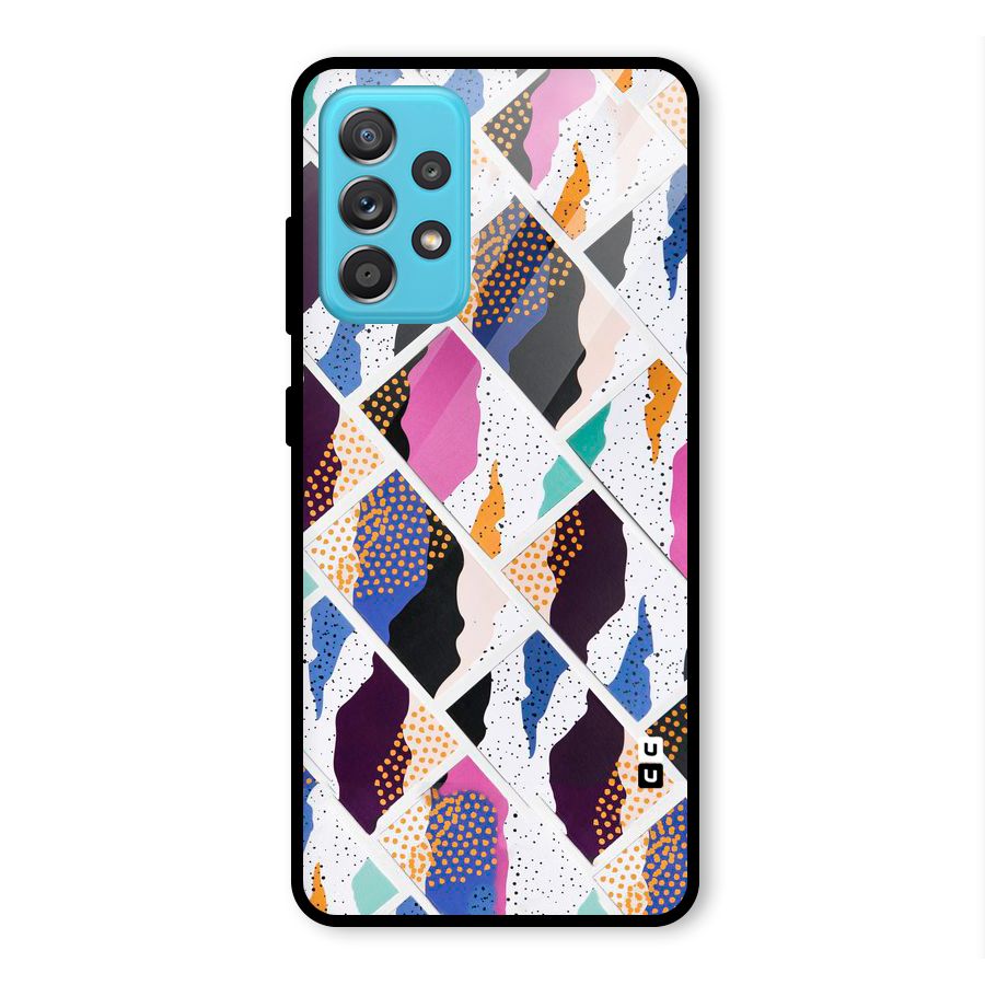Abstract Polka Glass Back Case for Galaxy A52