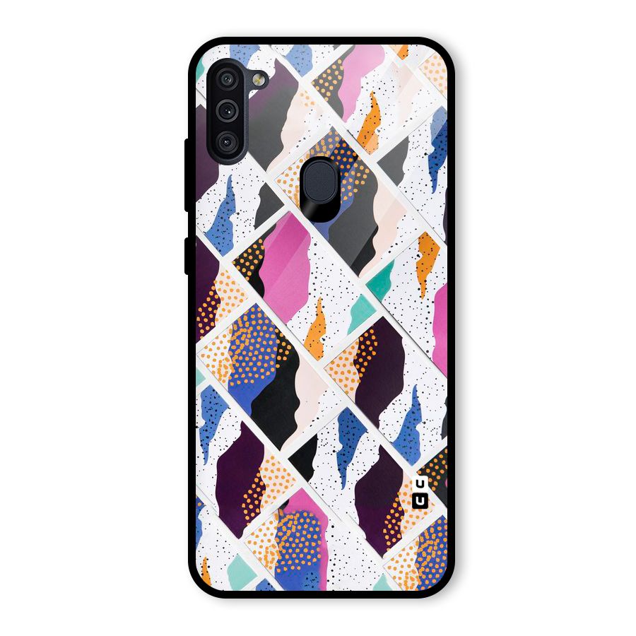 Abstract Polka Glass Back Case for Galaxy M11