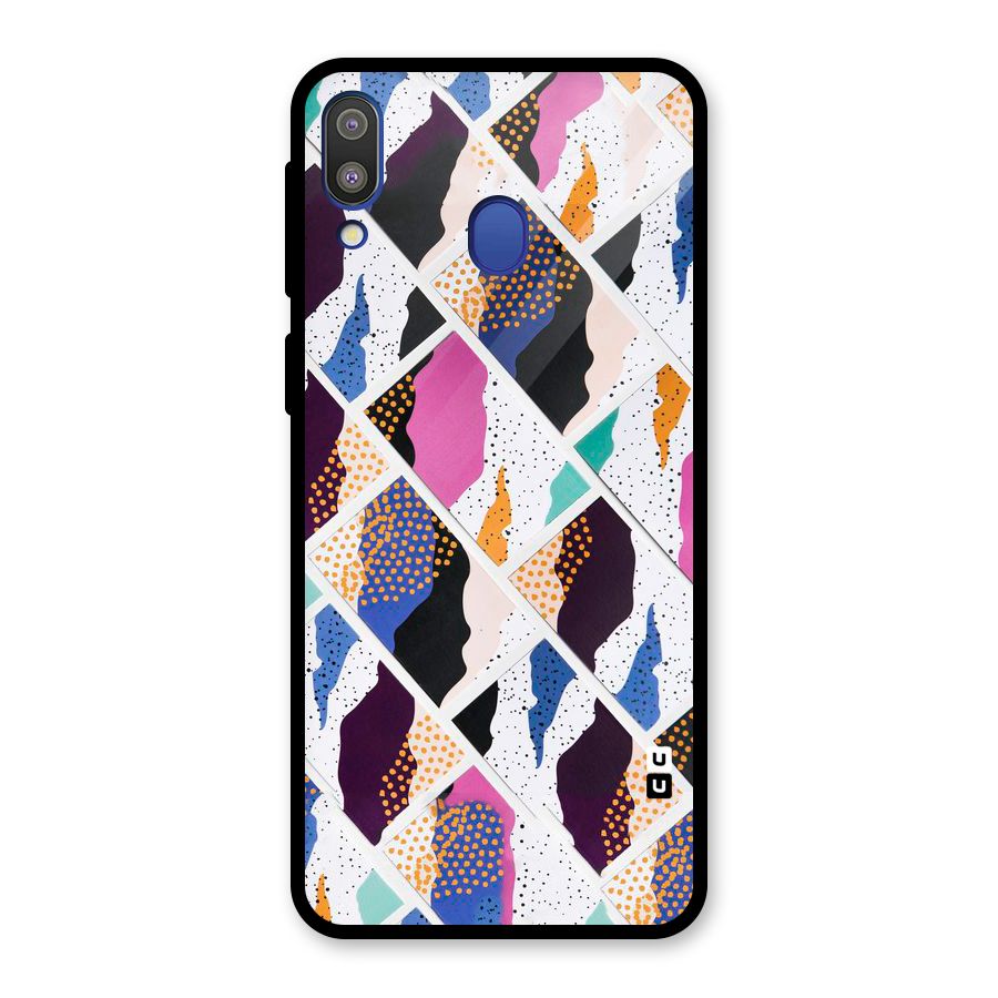 Abstract Polka Glass Back Case for Galaxy M20