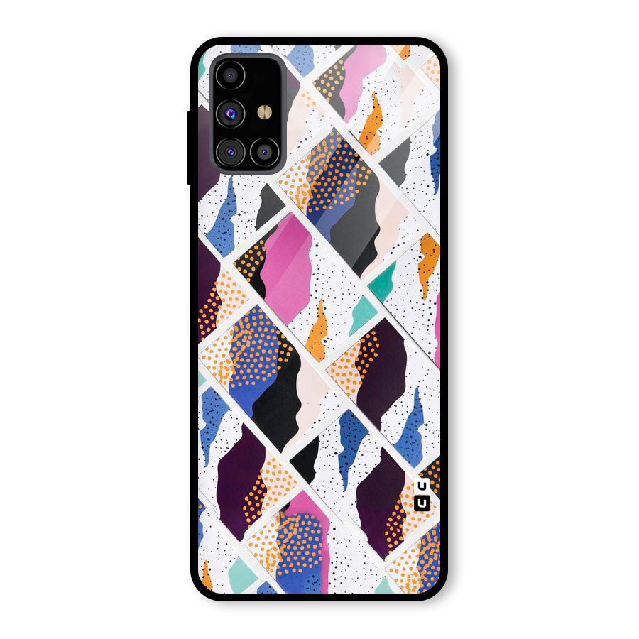 Abstract Polka Glass Back Case for Galaxy M31s