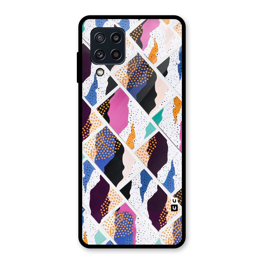 Abstract Polka Glass Back Case for Galaxy M32