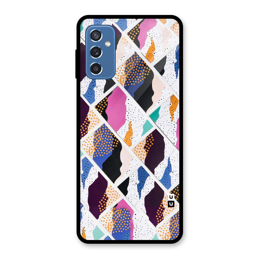 Abstract Polka Glass Back Case for Galaxy M52 5G